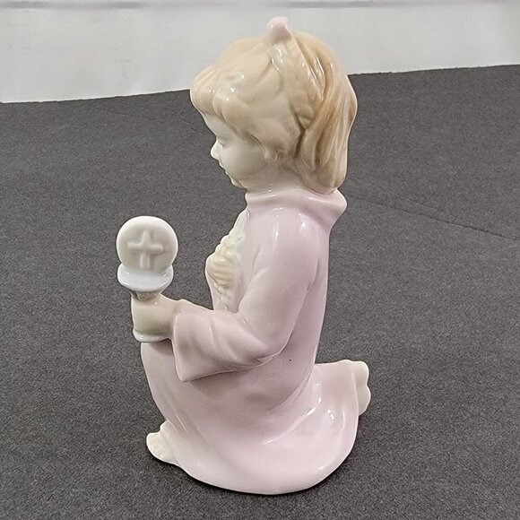 Vintage Roman Holy Communion Porcelain 4" Girl Figurine Religious Collectible - Picture 13 of 16